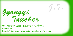 gyongyi taucher business card