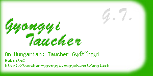 gyongyi taucher business card